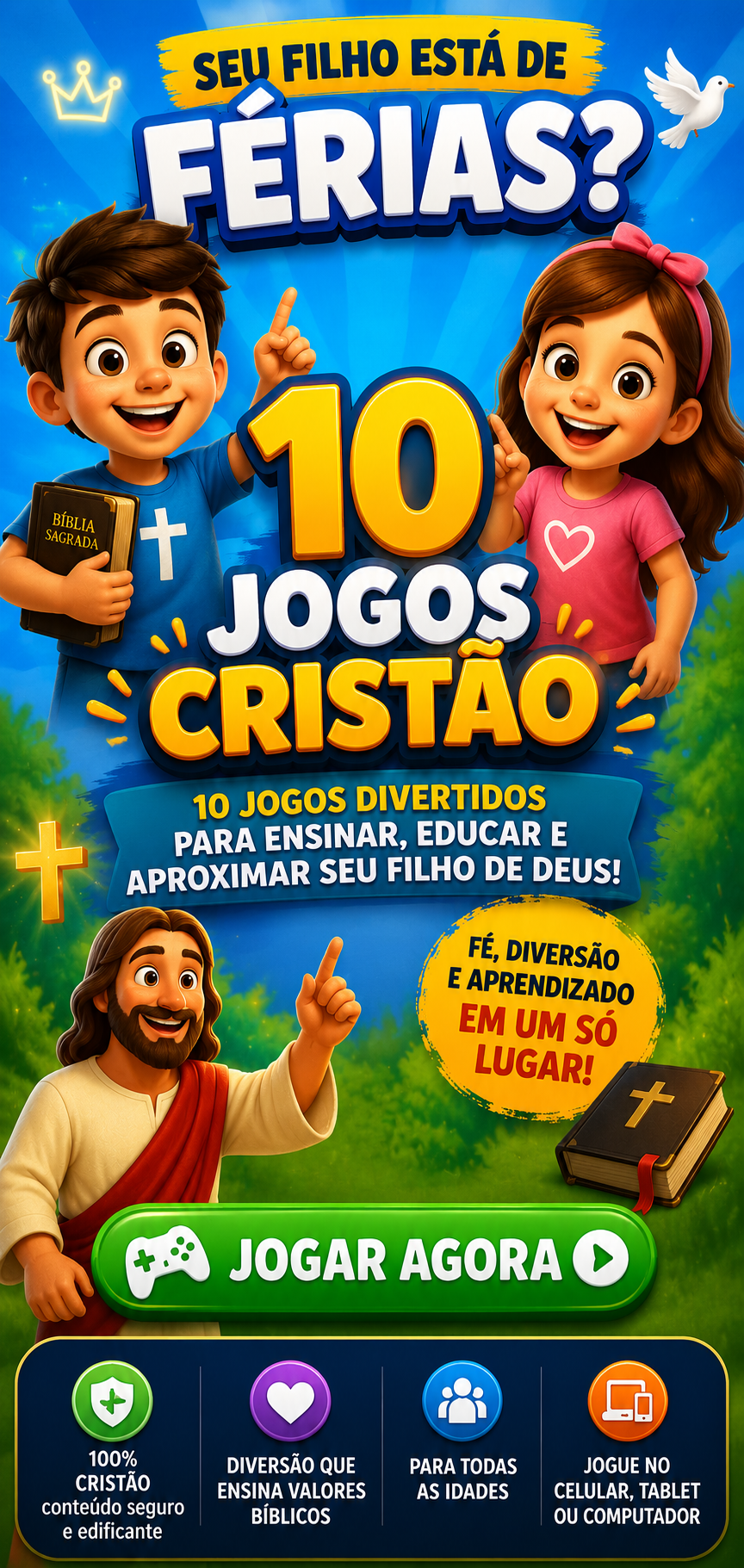 10 Jogos Cristãos - Seu filho está de férias?